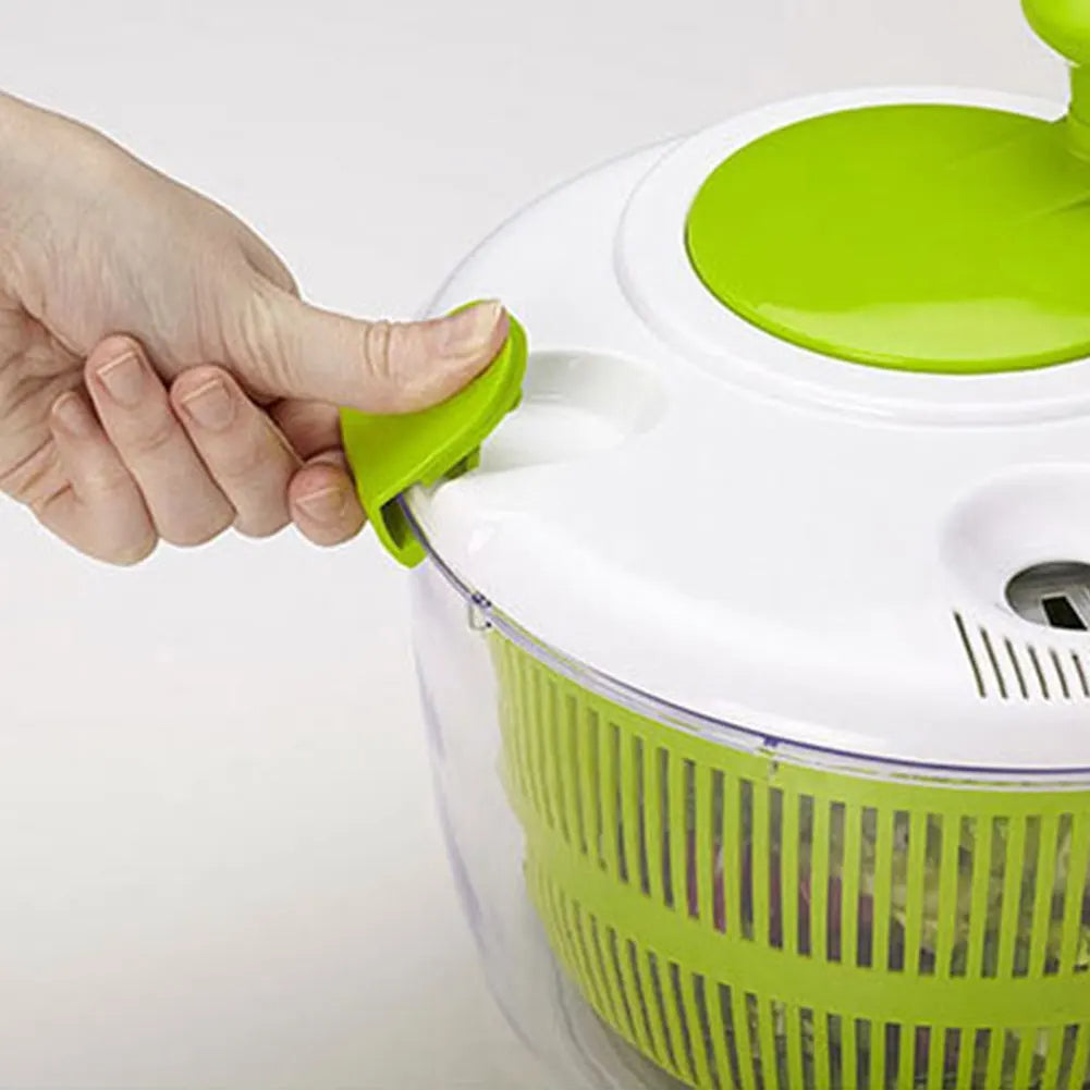 Secador de Ensalada Manual 5L, Spinner Multifuncional para Verduras y Frutas sin BPA- No más humedad en tus vegetales