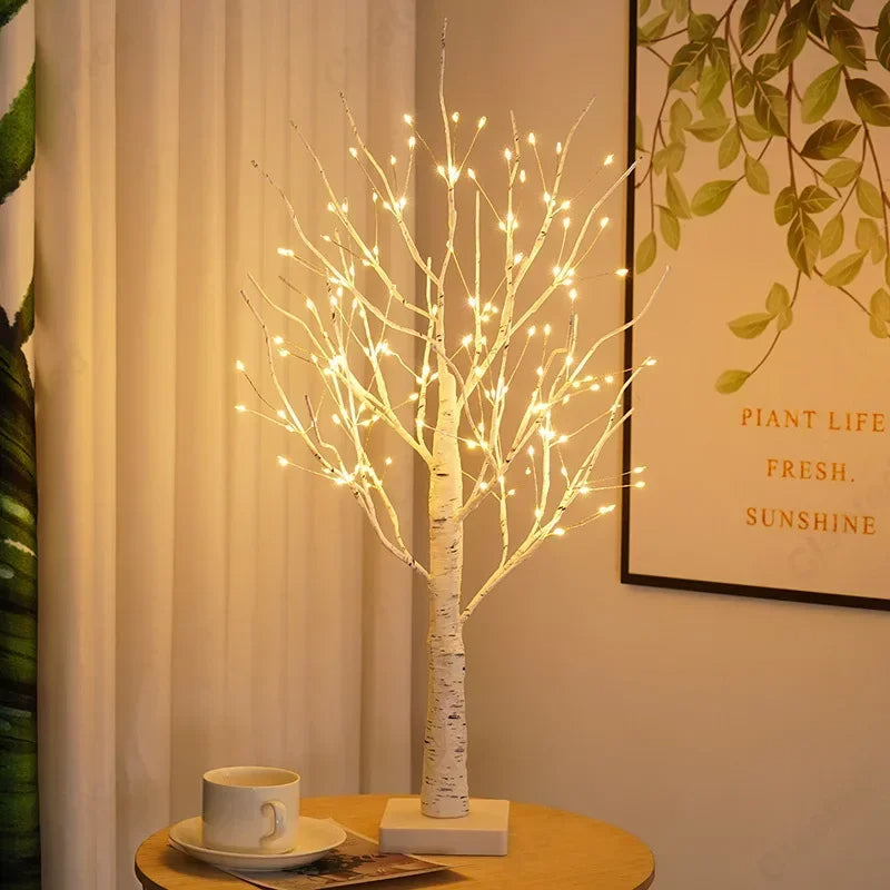 Luces De Árbol De Abedul Navideño Con Temporizador Y 144 LEDs - Ilumina con imaginación