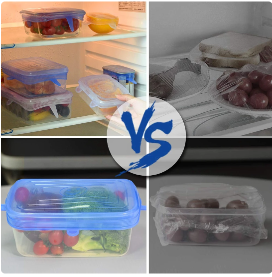 TAPAS DE SILICONA CUADRADAS - Conserva bien tus alimentos