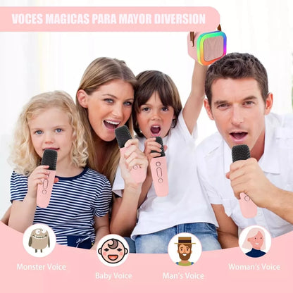 Bocina Karaoke 2 Microfonos Bluetooth - Haz las mejores fiestas