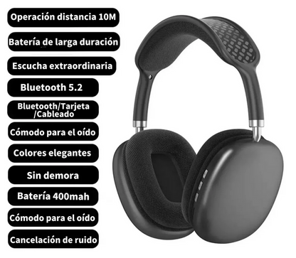 Audifonos Bluetooth P9 Plus Diadema- Escucha lo que quieras