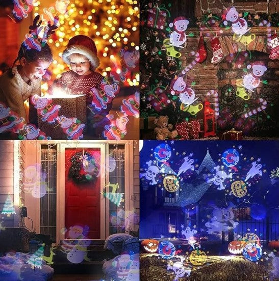 Proyector de luces Navideñas- Para una Navidad inolvidable con la Familia