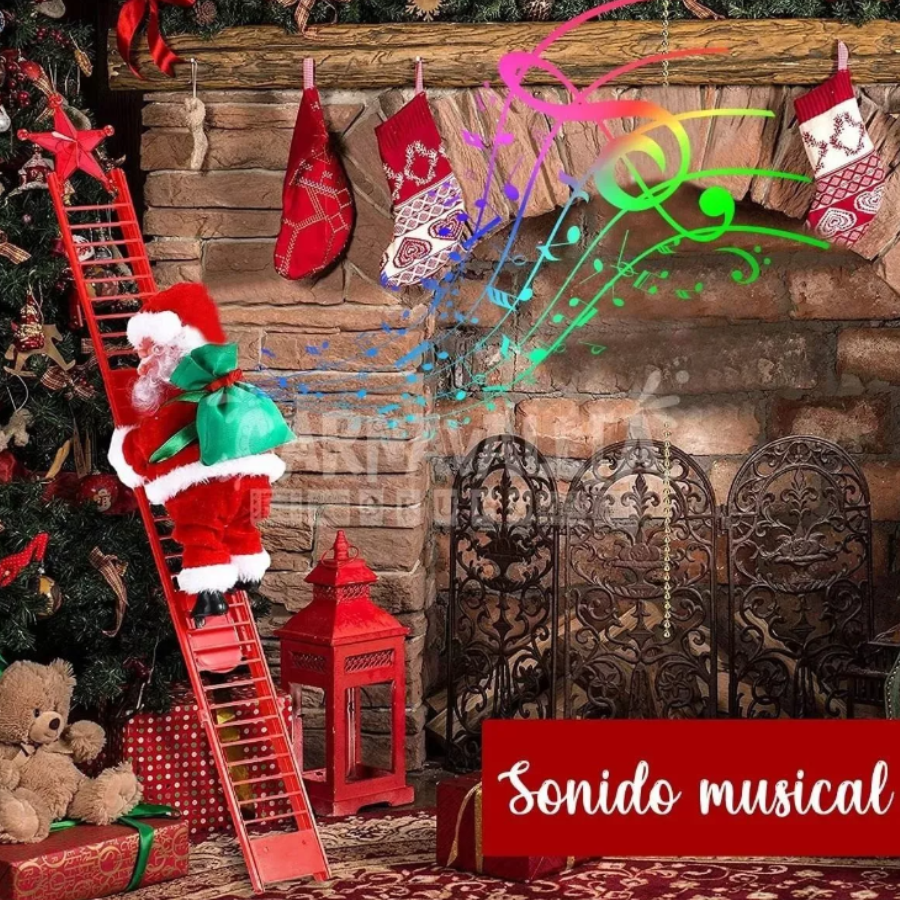 Santa Claus Escalera Musical Navidad - Diviértete en familia