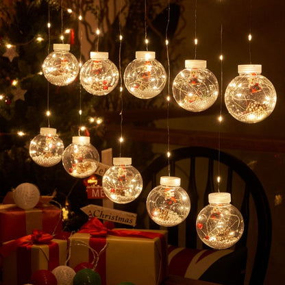 Luces navideñas con 10 Esferas 3m ancho- Excelente decoración esta Navidad