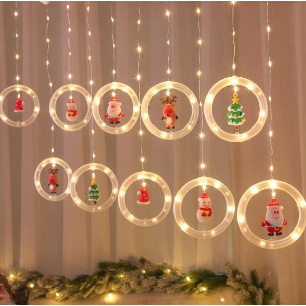 Luces Led Navideñas 10 Anillos y Figuras- Decora a tu estilo esta Navidad