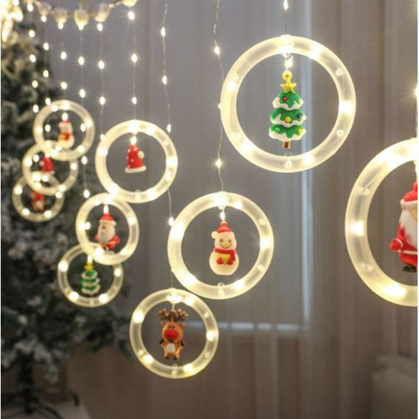 Luces Led Navideñas 10 Anillos y Figuras- Decora a tu estilo esta Navidad