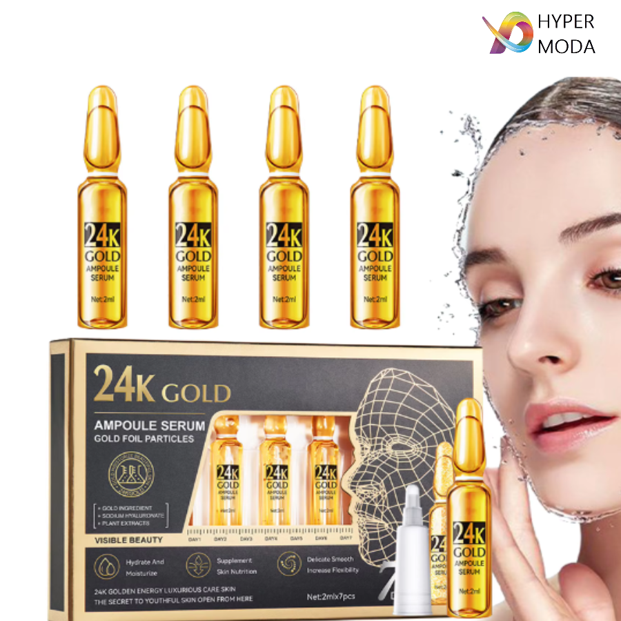 Ampolletas De colágeno Serum 24k Gold- Da tu mejor cara