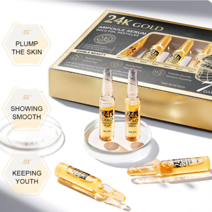 Ampolletas De colágeno Serum 24k Gold- Da tu mejor cara