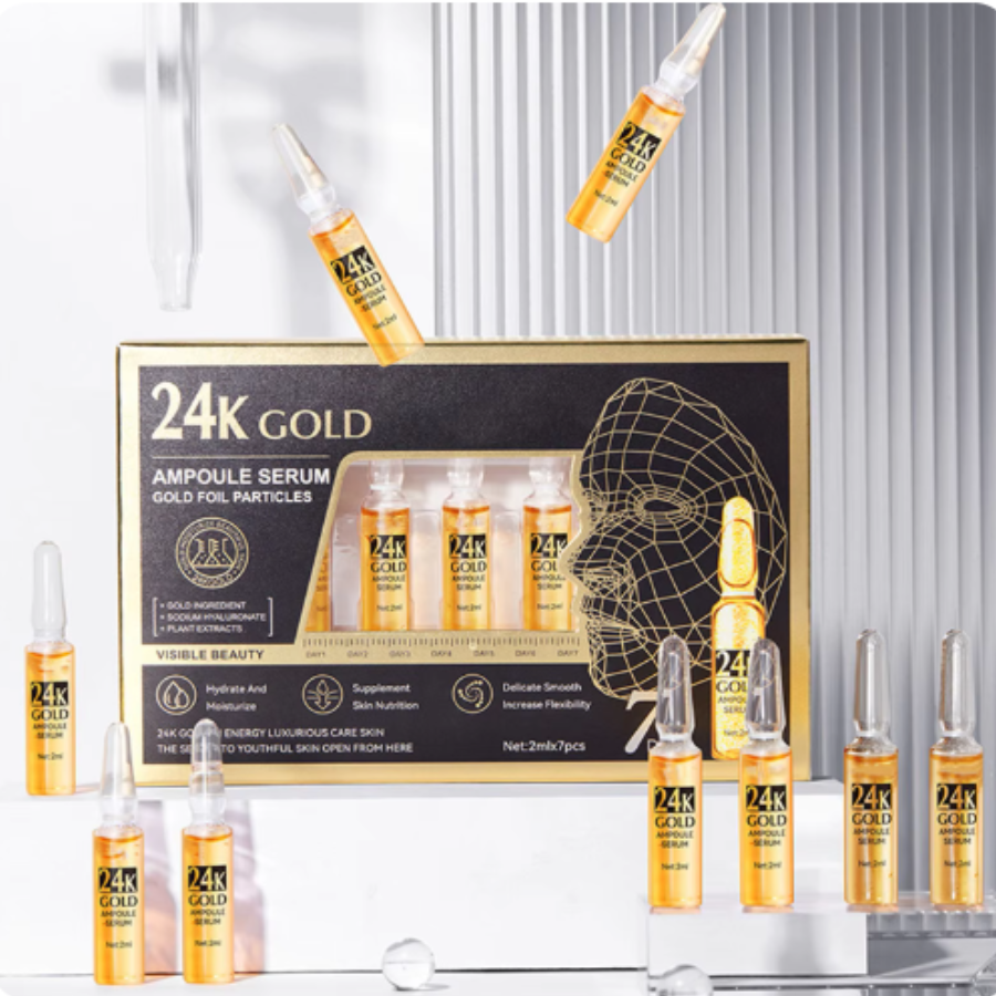 Ampolletas De colágeno Serum 24k Gold- Da tu mejor cara