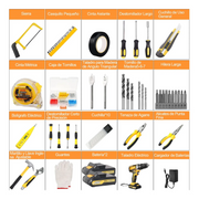 Kit De Herramientas Inalambricos 118 Pz - El kit que no te puede faltar -Axonstore