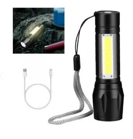 Linterna Tactica Recargable Usb - Tu compañera para iluminar todo - Axonstore