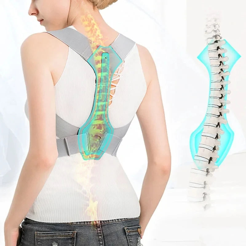 Corrector de Postura Ajustable para Espalda y Columna Vertebral – Corsé Lumbar para Mejorar la Postura- No más dolor