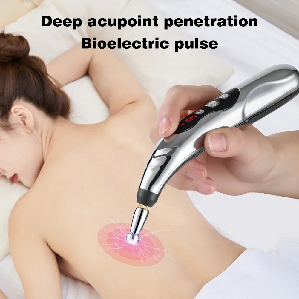 Pluma de Acupuntura Eléctrica – Estimulación Terapéutica y Alivio de Dolor, Masajeador de Tejido Profundo para Cuerpo y Cara-No mas dolor