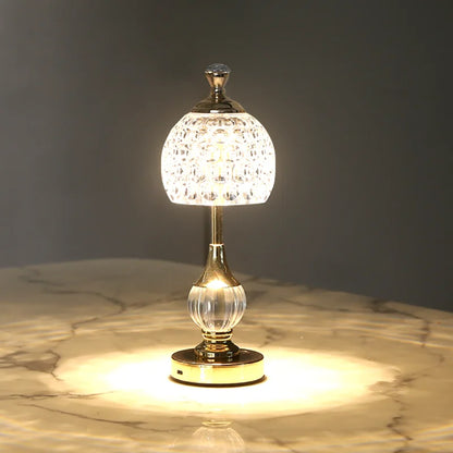 Lámpara De Mesa De Cristal De Diamante Con Luz LED Y Atenuación Táctil- Vision con gusto