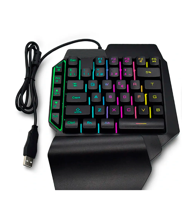 Teclado Gamer Luz RGB Iluminado Led USB- Para Jugar agusto