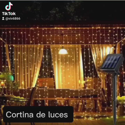 Cortina de Navidad con cadena de luz Led- Para convivir en familia