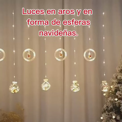 Cadena de Luces Navideñas con dibujos- Para una Navidad en Familia