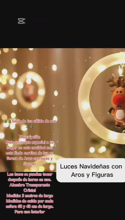 Luces Led Navideñas 10 Anillos y Figuras- Decora a tu estilo esta Navidad