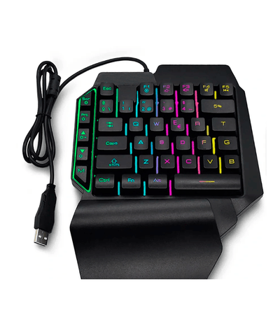 Teclado Gamer Luz RGB Iluminado Led USB - Para Jugar agusto - Axonstore
